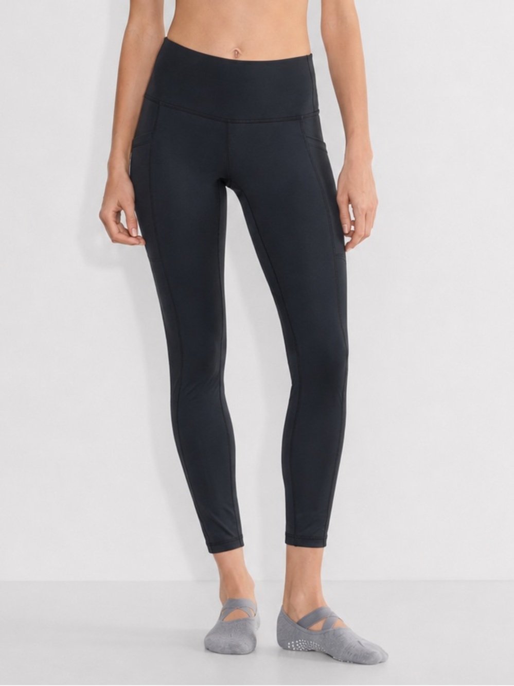 Mondetta Ankle Leggings Black High Rise Side Pocket Athletic Yoga Pants M